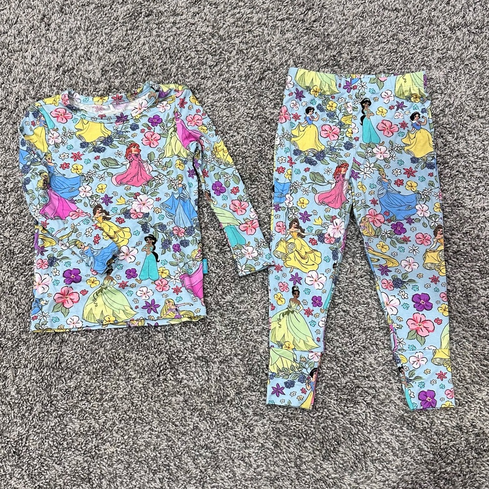 Posh Peanut Disney Princess Pajama 2 Piece Set